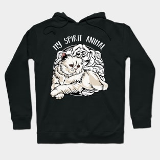 Persian Cat - My Spirit Animal - Cute Line-Art Cat Hoodie